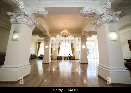 Luxury lobby in hotel, reception hall interior design Stock Photo