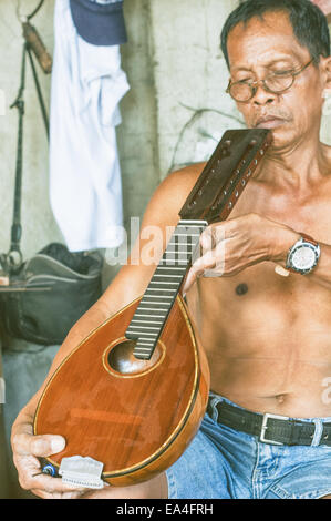 Alegre Guitar Factory, hand made guitar factory in lapu lapu city of Philippines. Stock Photo