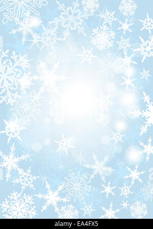 Abstract blue christmas background with snowflakes Stock Photo - Alamy