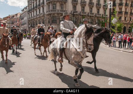 3 May 2010 - Granada, Spain - On the Día de la Cruz (Day of the Cross), a traditional religious festival held every year at this Stock Photo