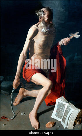 Georges de La Tour (1593-1652): St Jerome in the Wilderness France French Stock Photo