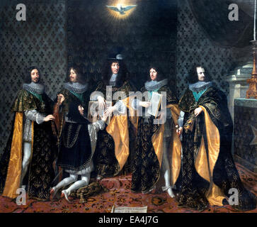 Louis XIV, King of France in Coronation Robes, Jean Nocret, 1668 Stock  Photo - Alamy