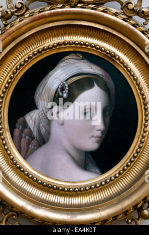 Jean Auguste Dominique Ingres (1780-1867): Head of the Grande Odalisque France French Stock Photo