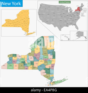 New York map Stock Photo