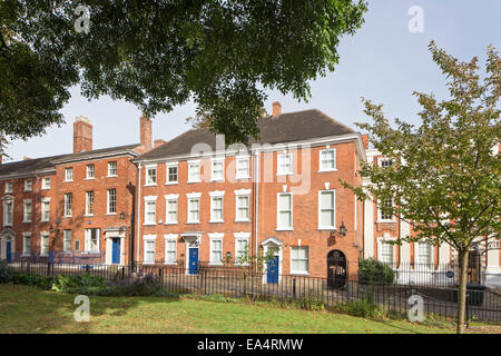 Early 19th century town houses in Priory Row, Coventry, Warwickshire, England, UK Stock Photo