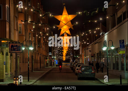 Christmas atmosphere in Norrkoping, Sweden. Stock Photo