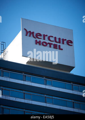 Mercure Hotel logo in Manchester UK Stock Photo