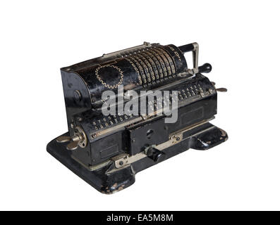 mechanical adding machine Stock Photo