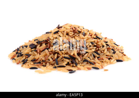 Pile of brown rice Stock Photo