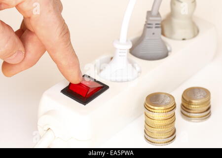 switch off power Stock Photo