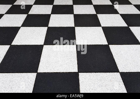 chequered pattern floor Stock Photo