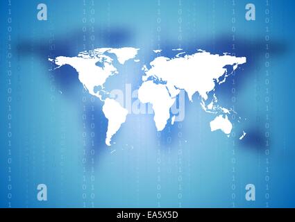 Abstract tech background with world map. Vector design eps 10 Stock ...