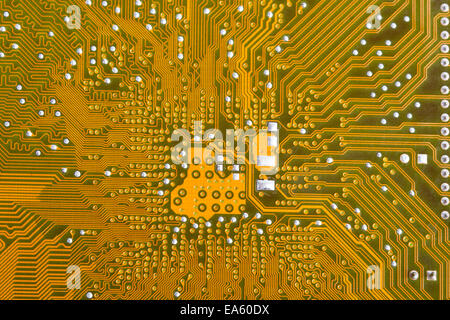 back part of the printed-circuit board Stock Photo