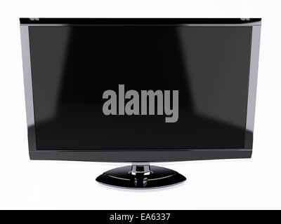 High Definition TV screen. isolated white Stock Photo