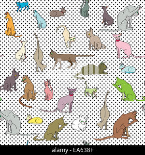 cats pattern Stock Photo