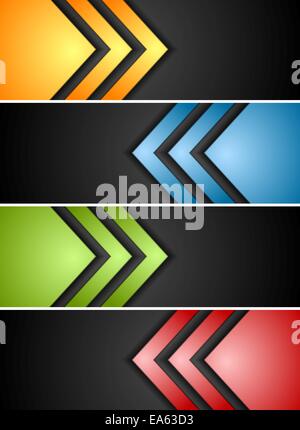 Abstract banners with arrows Stock Photo