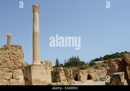 Old Carthage ruins in Tunisia Stock Photo