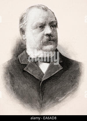 Stephen Grover Cleveland,  1837 – 1908.   22nd and 24th President of the United States of America. Stock Photo