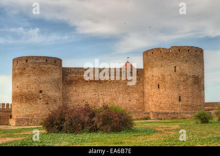 Old fortress in town Bilhorod-Dnistrovski Stock Photo