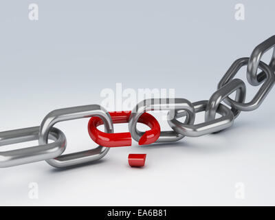 broken chain 3d Stock Photo