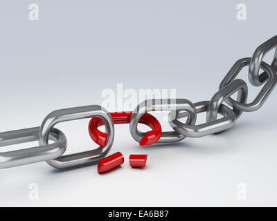 broken chain 3d Stock Photo