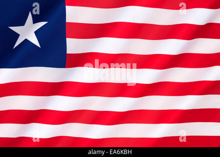 Flag of Liberia Stock Photo