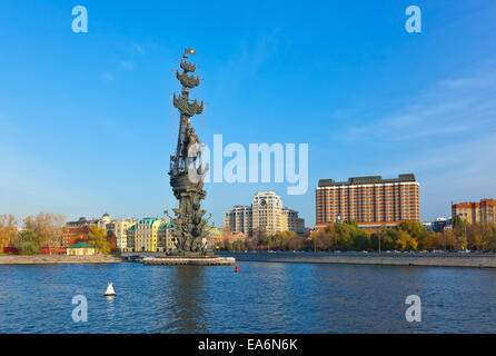 Monument to Peter the Great - Moscow Russia Stock Photo