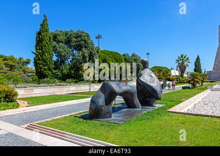 Garden in CCB - Centro Cultural de Belem (Belem Cultural Center). Museum and cultural center Stock Photo