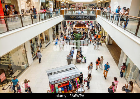 Miami Florida,Aventura mall,multi-level,stores,modern,stores,visitors travel traveling tour tourist tourism landmark landmarks culture cultural,vacati Stock Photo