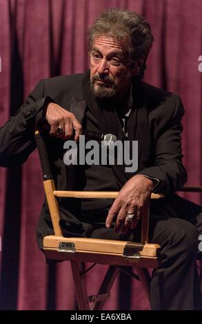 Los Angeles, California, USA. 06th Nov, 2014. AL PACINO talks about his career following the showing of his film, 'The Humbling, ' at AARP The Magazine's 2nd Annual Movies for Grownups Film Showcase. © Brian Cahn/ZUMA Wire/Alamy Live News Stock Photo