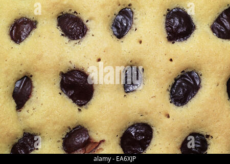 In the Polish kitchen, on the Polish table. Plum cake. Stock Photo