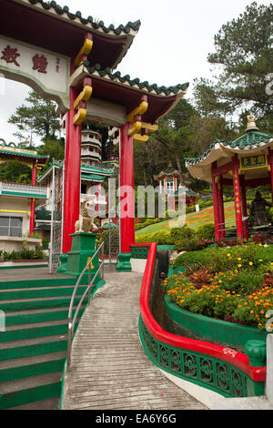 A handicap access ramp leads to the main area of The Bell Church in Baguio city, a popular tourist attraction in the Philippines Stock Photo