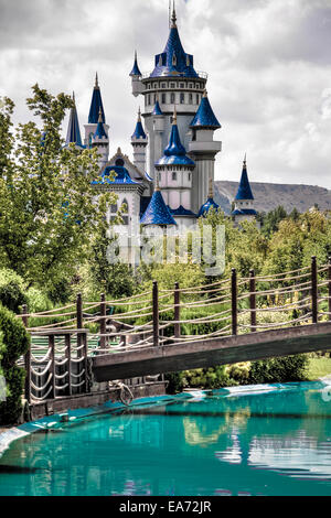 Fairytale Castle at Eskisehir Sazova cultural public park,Turkey Stock Photo