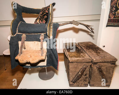 Women’s side saddle used in the 18th and 19th centuries in Iceland. Stock Photo