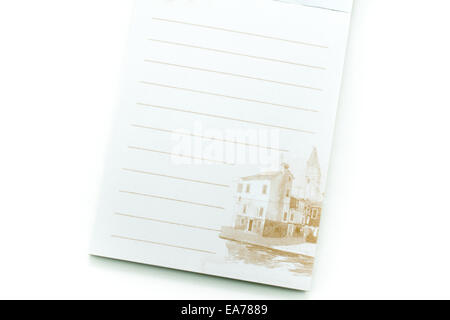 page ripped off from the note paper isolated On White Background Stock Photo