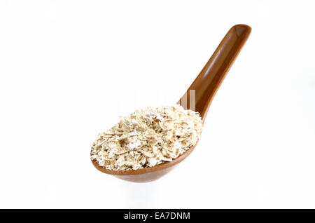 Oatmeal flakes isolated on white background Stock Photo