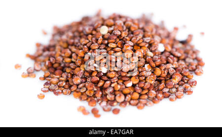 Portion of red Quinoa isolated on pure white background Stock Photo