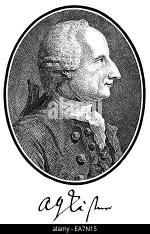 Abraham Gotthelf Kaestner, 1719 1800, a German mathematician and poet