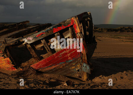Shipwreck Near Crow Point Stock Photo