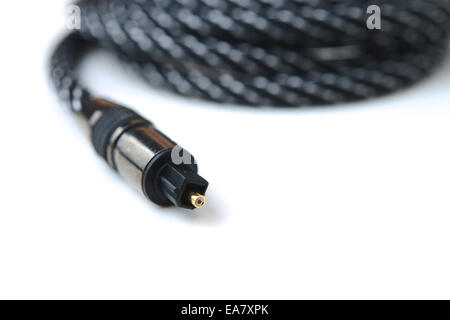 optical audio cable Stock Photo