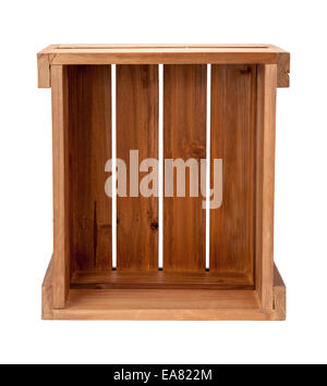 An open ended small wooden crate. Stock Photo