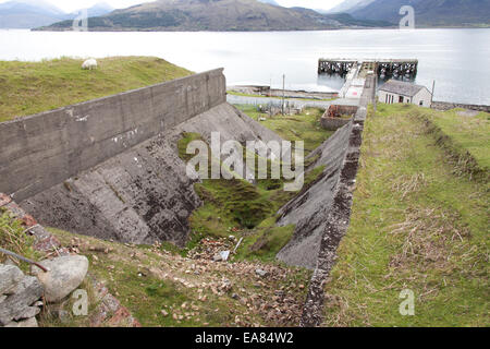 Remains of Raasay Iron Mine hopper, 1912 - 1942. Stock Photo