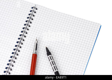 binder pad and two pens Stock Photo