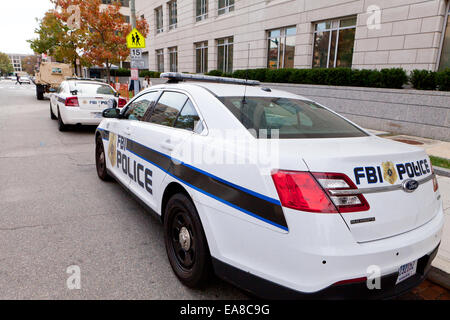 An FBI police car parked outside of headquarters - Washington, DC USA ...