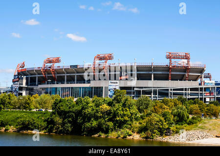 LP Field on the Cumberland River in Nashville TN Stock Photo