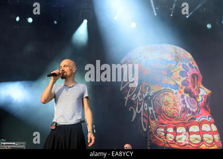 BENICASSIM, SPAIN - JULY 17: James (British rock band from Manchester) performance at FIB Festival. Stock Photo