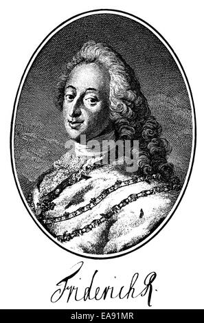 Frederick V of Denmark, 1723 - 1766, King of Denmark, Portait von Friedrich V. von Dänemark (1723-1766),  König von Dänemark Stock Photo