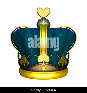 Golden king's crown isolated on white background 3d rendering Stock ...