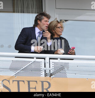 The May Festival at Chester Racecourse  Featuring: John Bishop,Melanie Bishop Where: Liverpool, United Kingdom When: 07 May 2014 Stock Photo