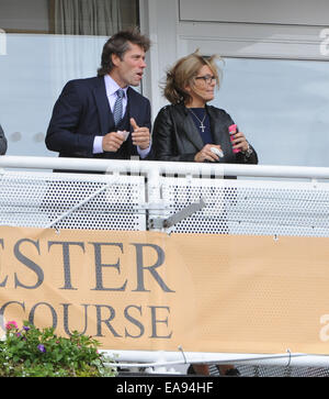 The May Festival at Chester Racecourse  Featuring: John Bishop,Melanie Bishop Where: Liverpool, United Kingdom When: 07 May 2014 Stock Photo